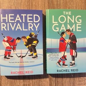 Heated Rivalry and The Long Game book by Rachel Reid